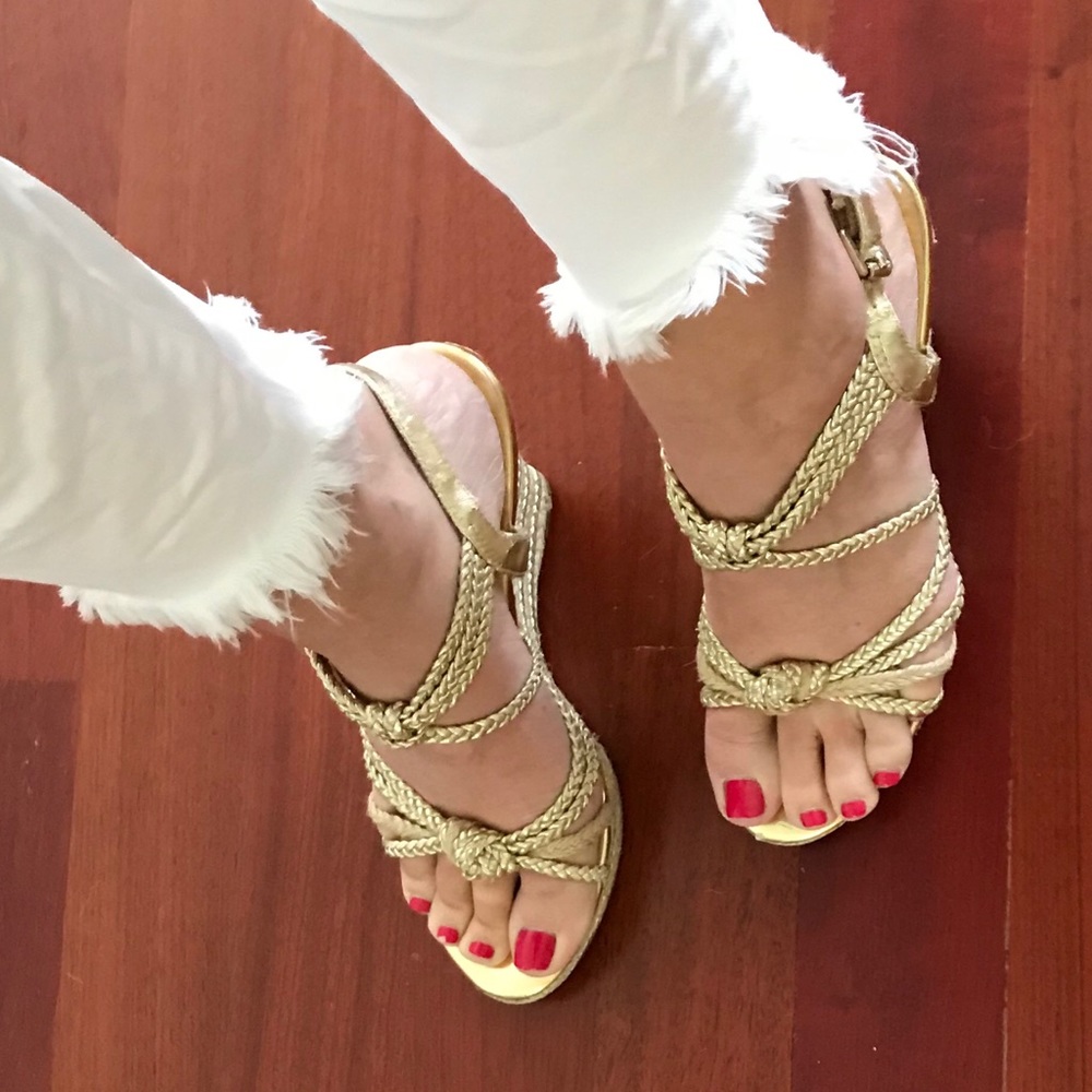 Michael - Michael Korn Gold Braided Nautical Wedge